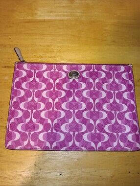 Coach Pink Signature Monogram Ipad Case